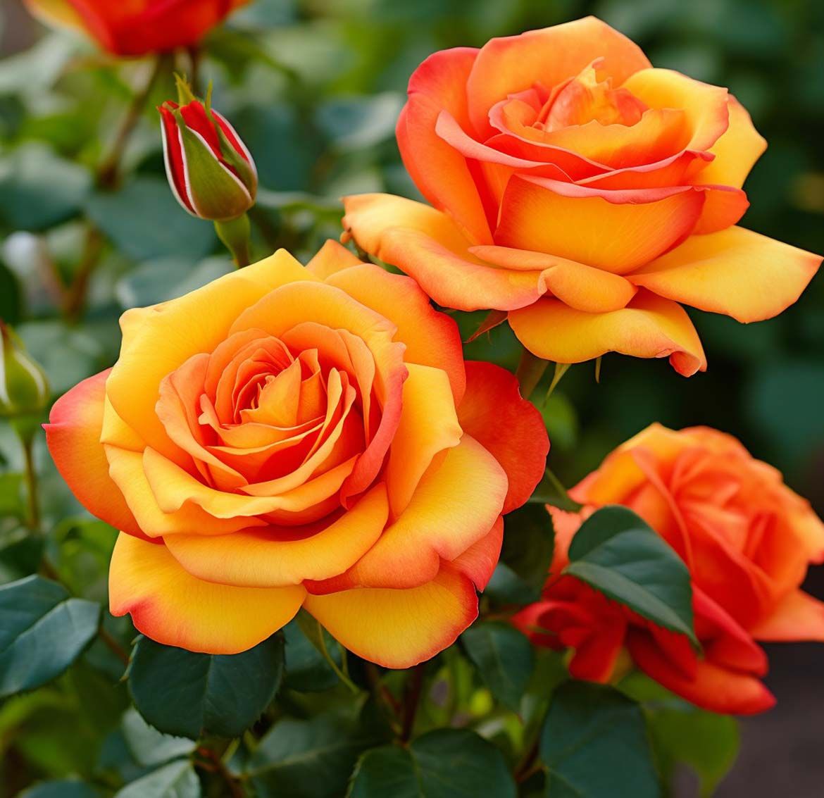 Tequila Sunrise Rose Fragrant Flower Plant (1-2 Feet Height)